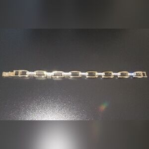 Ralph Lauren Gold Link Bracelet with Crystal Accents ✨